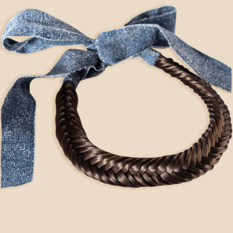 Blaire Fishtail - Braided Headband - Brunette