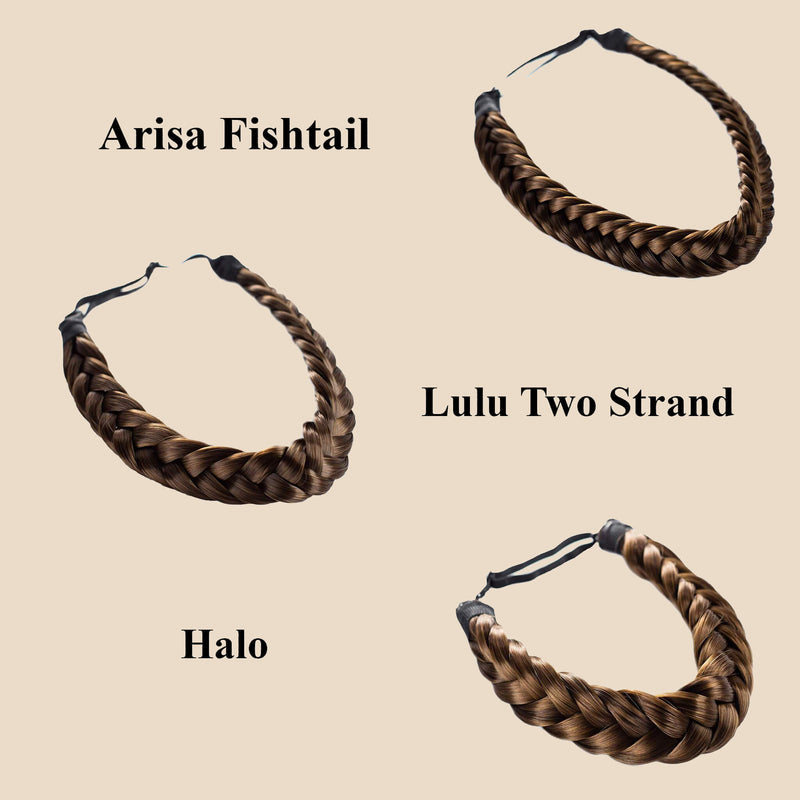 Madison Braid Set - Lulu Two Strand, Arisa Fishtail, Halo - Brunette