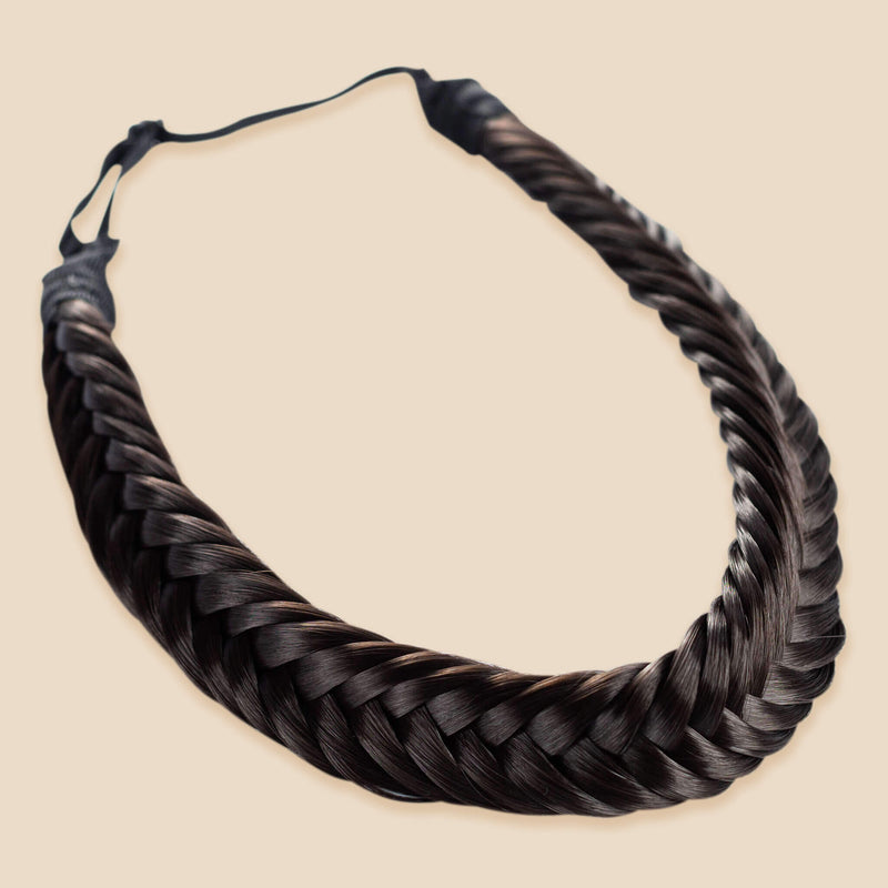 Arisa Fishtail - Braided Headband - Dark Brown