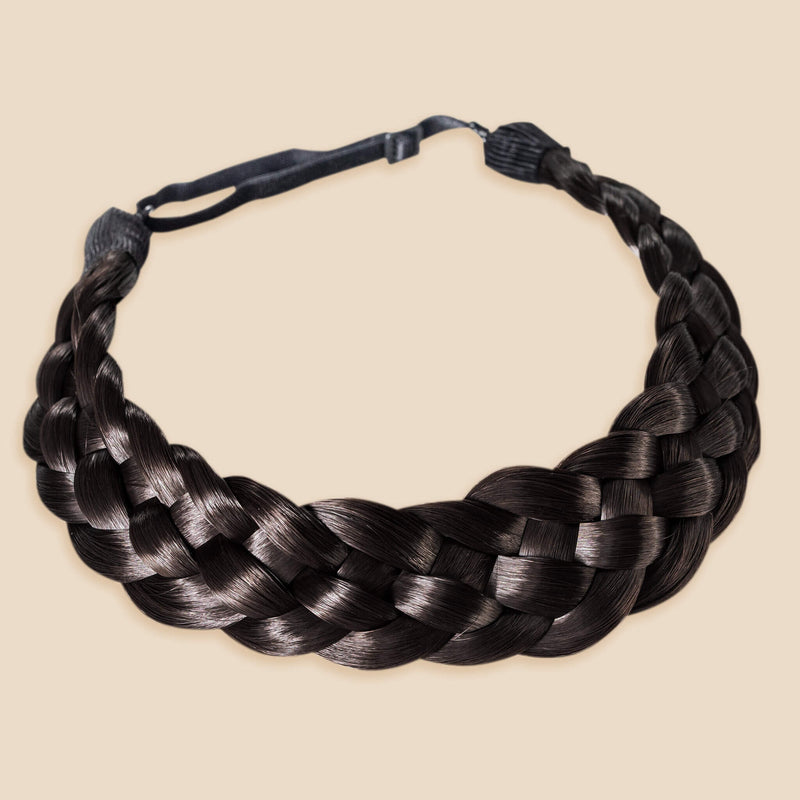 Five Strand - Braided Headband - Black
