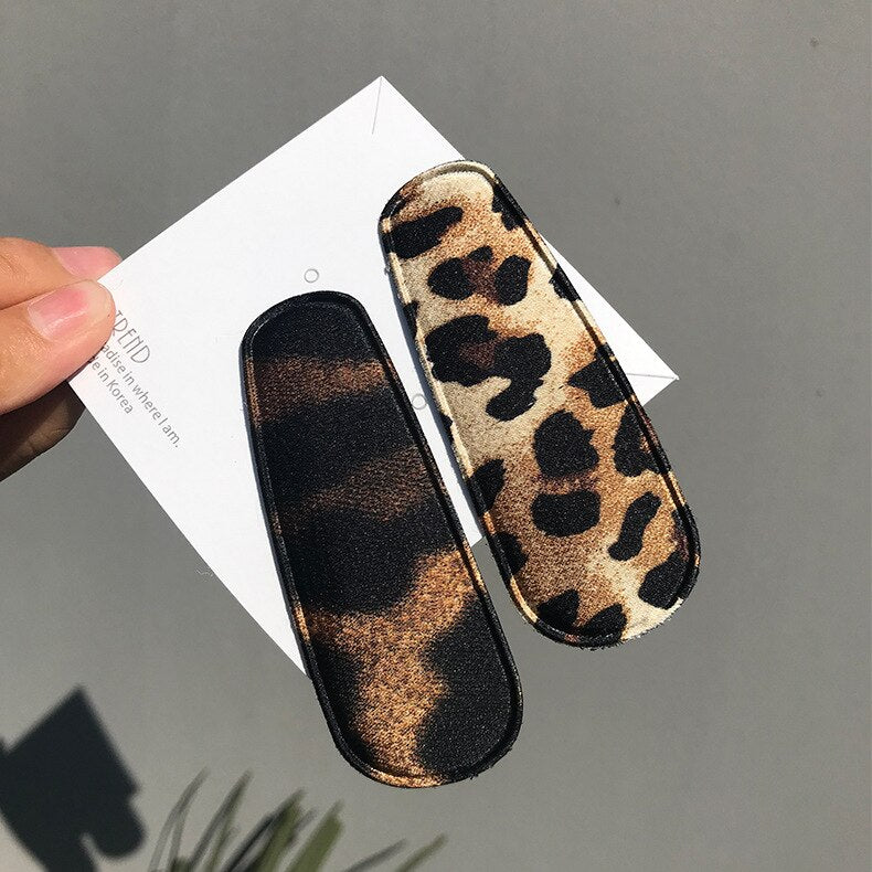 Leopard Print Clip 4-Piece Set