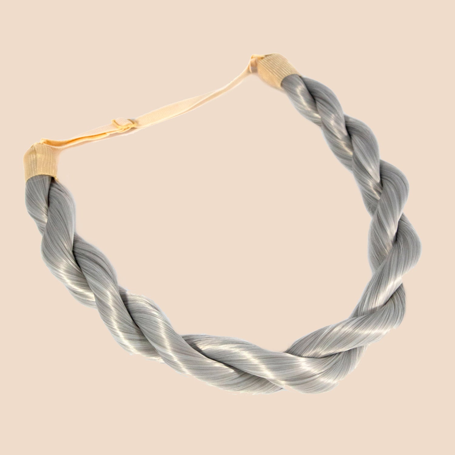 Junie Twist - Braided Headband - Silver Grey