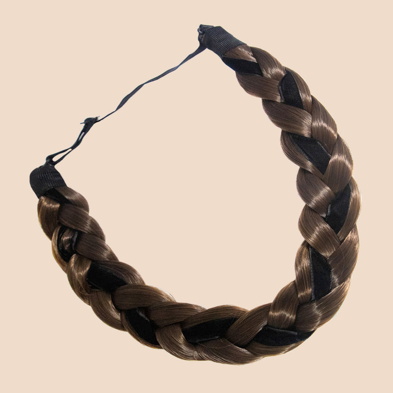 Marice Silk - Braided Headband - Brunette