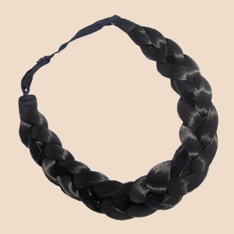 Marice Silk - Braided Headband - Black