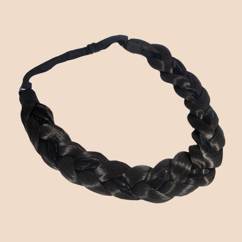 Marice Silk - Braided Headband - Dark Brown