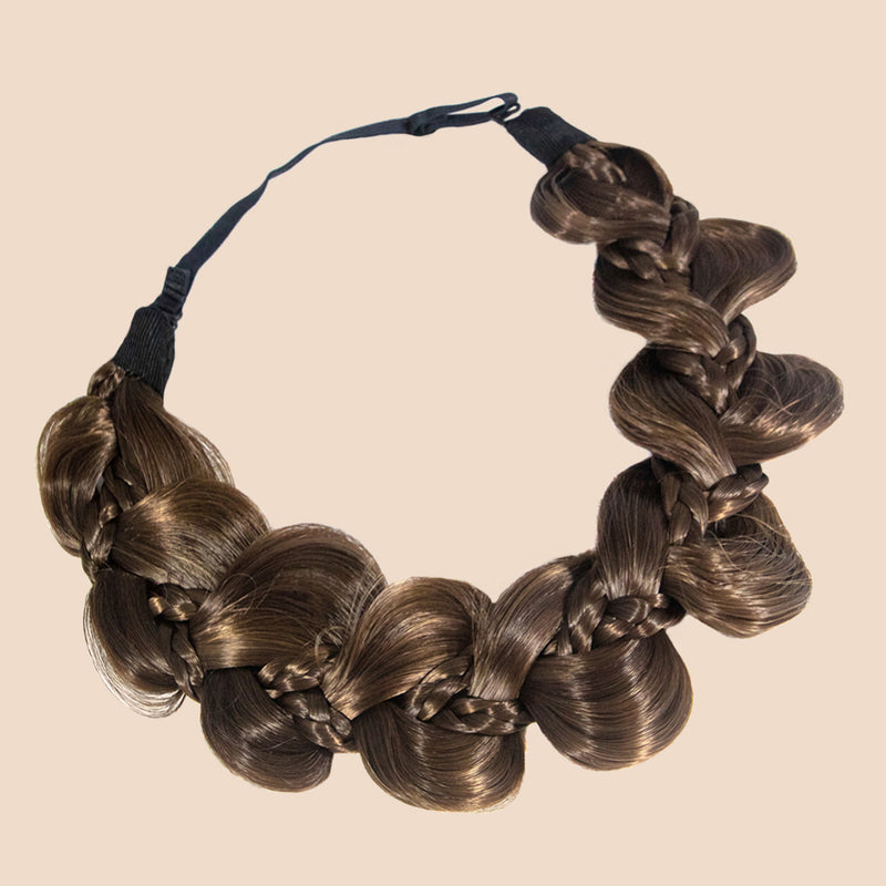 Nori Gourd Braid - Braided Headband - Brunette