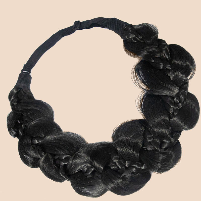 Nori Gourd Braid - Braided Headband - Black