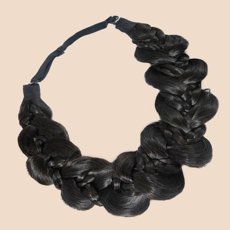 Nori Gourd Braid - Braided Headband - Dark Brown