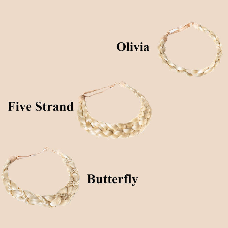 Madison Braid Bundle - Olivia, Five Strand, Butterfly - Platinum