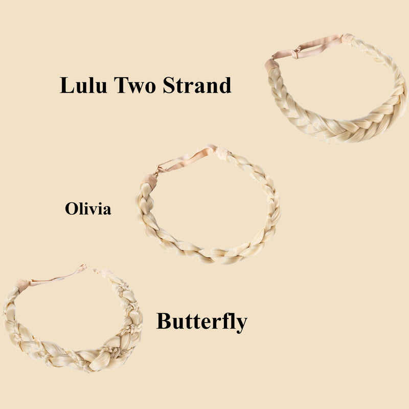Madison Braid Bundle - Lulu Two Strand, Olivia, Butterfly - Platinum