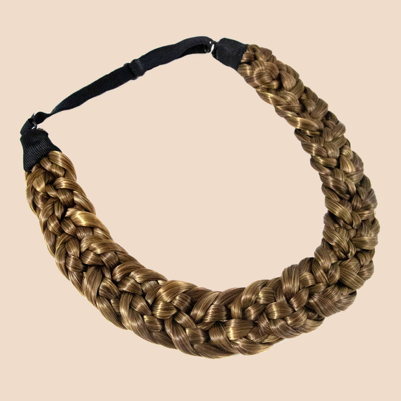 Shimmer Nine Strand - Braided Headband - Ashy Light Brown