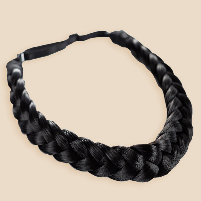 Lulu Two Strand - Braided Headband - Black
