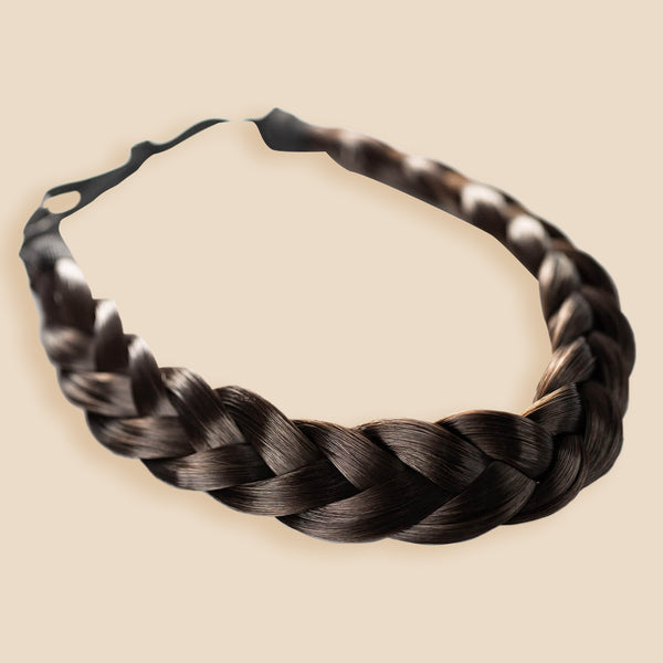 2 Pack Lulu Two Strand - Braided Headband - Dark Brown