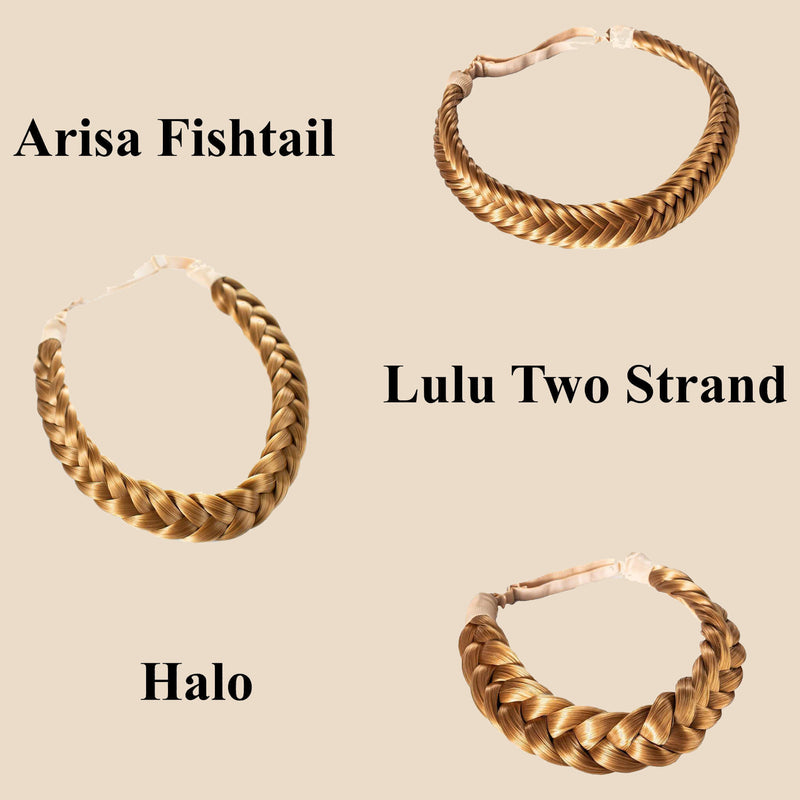 Madison Braid Set - Lulu Two Strand, Arisa Fishtail, Halo - Strawberry Blonde