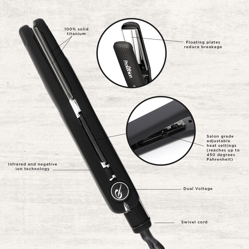 Titanium Flat Hair Iron - Black